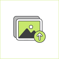 Icon of an image upload